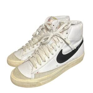 Nike Blazer Mid '77 CZ1055-100 White Black Women's Size 6.5‎ Sneakers Shoes
